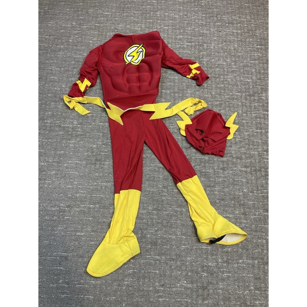 Rubie's DC Comics Flash Costume Deluxe Muscle Chest Boy S Small 4-6 Halloween